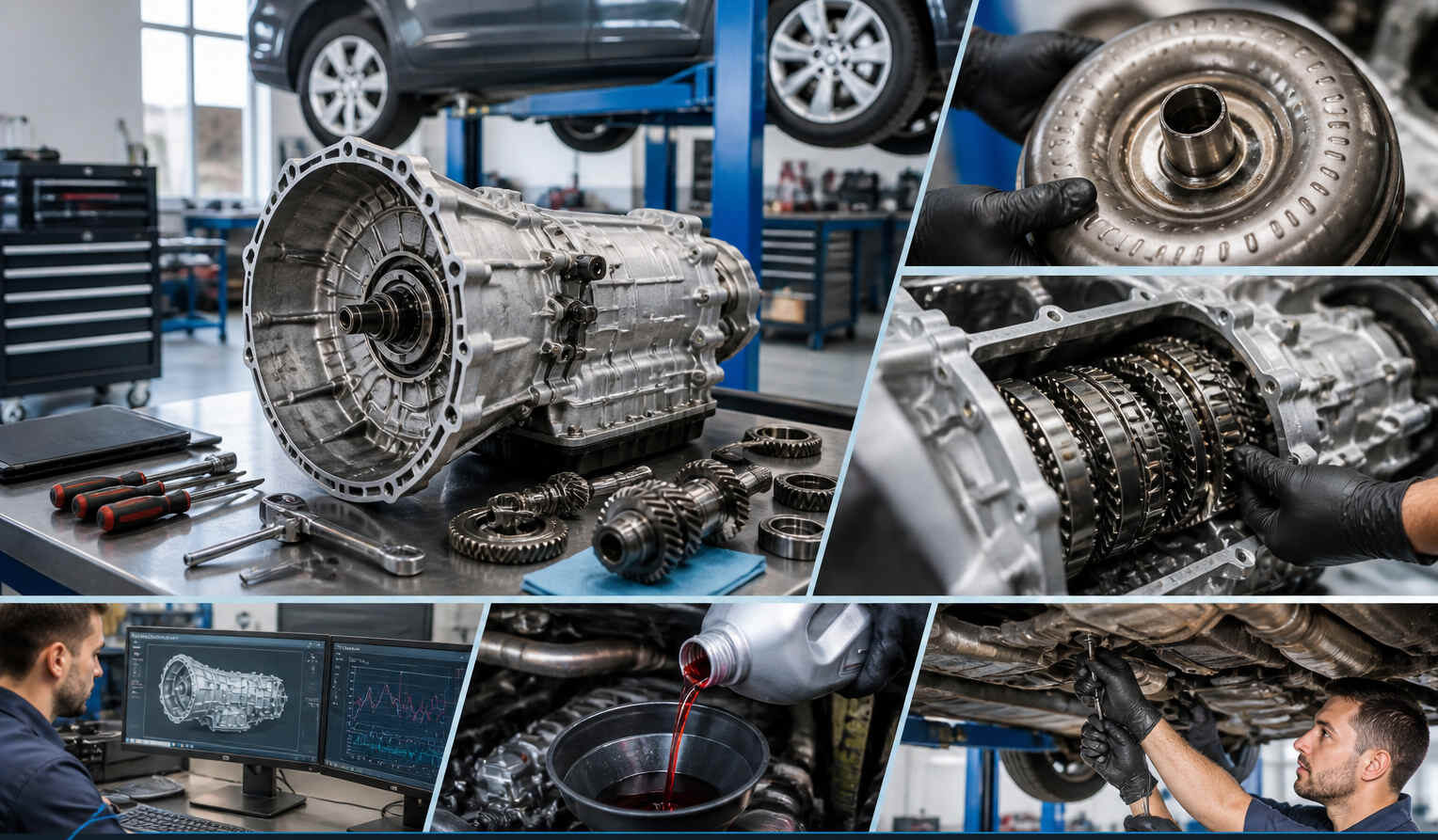 Service transmission automobile